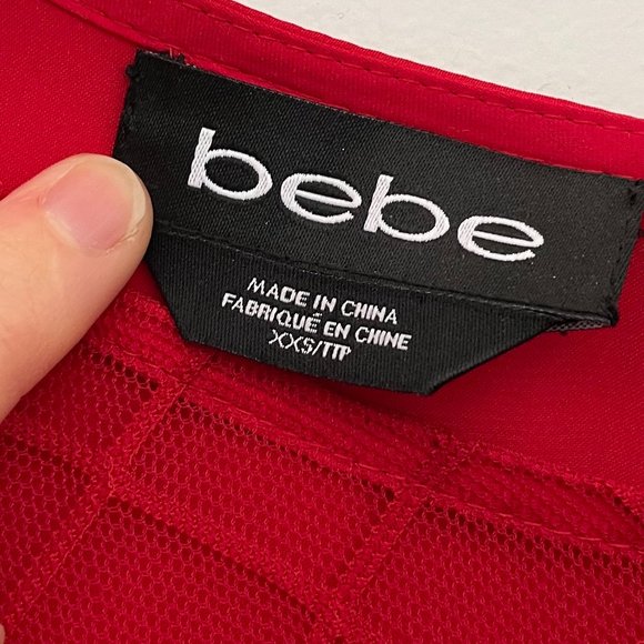 Bebe lacy sheer Party top - Picture 3 of 7